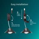 Philips 8721103038050 LED Einbauleuchte Cilantro | 5W integrierte LED-Quelle | 500lm | 2700K | schwarz