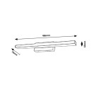 Rabalux 5732 LED-Wand-Badezimmerleuchte-Lampe Johannes 1x12w | 930lm | 3000k | IP44 - schwarz