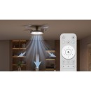 Philips 8721103096081 LED Ventilator mit Licht Atlas  | 35W integrierte LED-Quelle | 4500lm | 2700-6500K | Dimmer | Fernbedienung | chrom