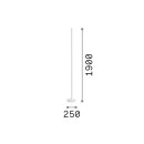 Ideal lux 366203 LED Stehlampe DORICA  | 50W integrierte LED-Quelle | 2350lm | 3000K | mit Schalter | bronze