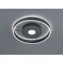 TRIO 625710242 LED Deckenleuchte Logan 1x45W | 4000L | 2700-6000K | IP20 - dimmbare Beleuchtung, Temperatureinstellung, Fernbedienung, Nachtlichtfunktion, anthrazit