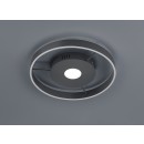 TRIO 625710242 LED Deckenleuchte Logan 1x45W | 4000L | 2700-6000K | IP20 - dimmbare Beleuchtung, Temperatureinstellung, Fernbedienung, Nachtlichtfunktion, anthrazit