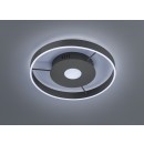 TRIO 625710242 LED Deckenleuchte Logan 1x45W | 4000L | 2700-6000K | IP20 - dimmbare Beleuchtung, Temperatureinstellung, Fernbedienung, Nachtlichtfunktion, anthrazit