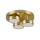 Trio 626510308 LED-Deckeneinbauleuchte Franklin 3x8,5W | 3000lm | 3000K - 3-Phasen-Dimmung, Messing