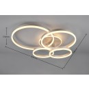 Trio 632210407 LED Deckenleuchte DRAKE | 50W integrierte LED-Quelle | 5850lm | 2700-6500K | Dimmer | Fernbedienung