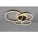 Trio 632210432 LED Deckenleuchte DRAKE | 50W integrierte LED-Quelle | 5850lm | 2700-6500K | Dimmer | Fernbedienung