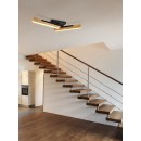 Trio 641610232 LED-Deckeneinbauleuchte Kerala 2x12,5W | 3000lm | 3000K - einstellbar, 3-Phasen-Dimmung, schwarz, Holz