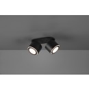 TRIO 652910232 LED Deckenleuchte Spotleuchte Taurus 2x3,5W 2x1,5W + | 900L | 3000K | IP20 - schwarz