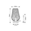 Rabalux 6915 Tischleuchte Gremio 1x40W | E27 - schwarz, Holzimitat