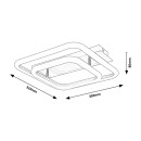 Rabalux 6996 LED Deckenleuchte Fandral 1x33W | 2870lm | 4000K - Chrom, Weiß