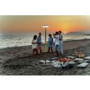 Lutec 6910802335 LED tragbare Außen Solarleuchte Poppy 1x8W | 3000K | IP54 - einzigartiges Design, Bluetooth-Lautsprecher