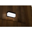 Lutec 6941502330 LED-Solar-Außenwandleuchte Fran mit Sensor 1x9,7W | 800lm | 2700-6500K | IP44 - schwarz