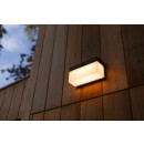 Lutec 6941502330 LED-Solar-Außenwandleuchte Fran mit Sensor 1x9,7W | 800lm | 2700-6500K | IP44 - schwarz