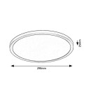 Rabalux 98071096 LED Deckenleuchte Gonzalo  | 24W integrierte LED-Quelle | 1600lm | 3000+4000+6000K