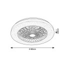 Rabalux 98071329 LED Ventilator mit Licht Dalfon2  | 48W integrierte LED-Quelle | 1900lm | 3000-6500K