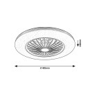 Rabalux 98071330 LED Ventilator mit Licht Dalfon2  | 48W integrierte LED-Quelle | 3100lm | 3000-6500K