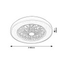 Rabalux 98071332 LED Ventilator mit Licht Dalfon2  | 48W integrierte LED-Quelle | 2400lm | 3000-6500K
