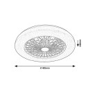 Rabalux 98071333 LED Ventilator mit Licht Dalfon2  | 48W integrierte LED-Quelle | 3500lm | 3000-6500K