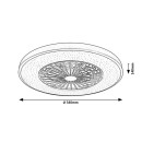 Rabalux 98071334 LED Ventilator mit Licht Dalfon2 | 72W integrierte LED-Quelle | 2100lm | 3000-6500K