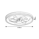 Rabalux 98071335 LED Ventilator mit Licht Fanricius  | 40W integrierte LED-Quelle | 2200lm | 3000+4000+6500K