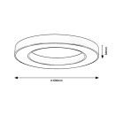 Rabalux 71361 LED Deckenleuchte Cirano | 45W integrierte LED-Quelle | 2700lm | 3000-6500K | Fernbedienung | Dimmer | schwarz
