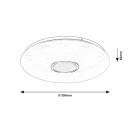 Rabalux 71414 LED Deckenleuchte Balmerino | 24W integrierte LED-Quelle | 1755lm | 3000-6000K | Fernbedienung | Dimmer | weiß