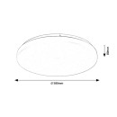 Rabalux 71443 LED Deckenleuchte Danny2 | 60W integrierte LED-Quelle | 4100lm | 3000-6500K | Fernbedienung | Dimmer | weiß