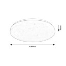 Rabalux 71446 LED Deckenleuchte Danny2 | 34W integrierte LED-Quelle | 2800lm | 3000-6500K | Fernbedienung | Dimmer | weiß