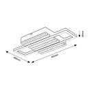 Rabalux 71455 LED Deckenleuchte Noxelle | 12W integrierte LED-Quelle | 670lm | 3000/4000/6000K | braun