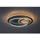 Rabalux 71466 LED Deckenleuchte Brantiel | 60W integrierte LED-Quelle | 3000lm | 3000-6000K | Fernbedienung | Dimmer | schwarz