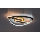 Rabalux 71467 LED Deckenleuchte Brantiel | 60W integrierte LED-Quelle | 3000lm | 3000-6000K | Fernbedienung | Dimmer | schwarz