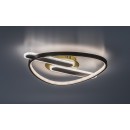Rabalux 71467 LED Deckenleuchte Brantiel | 60W integrierte LED-Quelle | 3000lm | 3000-6000K | Fernbedienung | Dimmer | schwarz