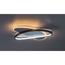 Rabalux 71469 LED Deckenleuchte Brantiel | 57W integrierte LED-Quelle | 3250lm | 3000-6000K | Fernbedienung | Dimmer | schwarz