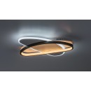 Rabalux 71469 LED Deckenleuchte Brantiel | 57W integrierte LED-Quelle | 3250lm | 3000-6000K | Fernbedienung | Dimmer | schwarz