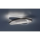 Rabalux 71469 LED Deckenleuchte Brantiel | 57W integrierte LED-Quelle | 3250lm | 3000-6000K | Fernbedienung | Dimmer | schwarz