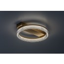 Rabalux 71471 LED Deckenleuchte Rivona | 18W integrierte LED-Quelle | 1400lm | 3000-6500K | Fernbedienung | Dimmer | gold