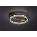 Rabalux 71471 LED Deckenleuchte Rivona | 18W integrierte LED-Quelle | 1400lm | 3000-6500K | Fernbedienung | Dimmer | gold