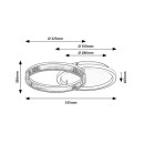 Rabalux 71472 LED Deckenleuchte Rivona | 22W integrierte LED-Quelle | 1500lm | 3000-6500K | Fernbedienung | Dimmer | gold
