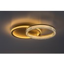 Rabalux 71472 LED Deckenleuchte Rivona | 22W integrierte LED-Quelle | 1500lm | 3000-6500K | Fernbedienung | Dimmer | gold