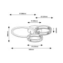 Rabalux 71473 LED Deckenleuchte Rivona | 38W integrierte LED-Quelle | 3500lm | 3000-6500K | Fernbedienung | Dimmer | gold