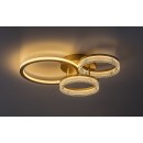Rabalux 71473 LED Deckenleuchte Rivona | 38W integrierte LED-Quelle | 3500lm | 3000-6500K | Fernbedienung | Dimmer | gold