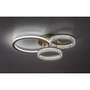 Rabalux 71473 LED Deckenleuchte Rivona | 38W integrierte LED-Quelle | 3500lm | 3000-6500K | Fernbedienung | Dimmer | gold