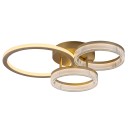 Rabalux 71473 LED Deckenleuchte Rivona | 38W integrierte LED-Quelle | 3500lm | 3000-6500K | Fernbedienung | Dimmer | gold