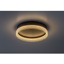 Rabalux 71478 LED Deckenleuchte Seraphiel | 18W integrierte LED-Quelle | 1110lm | 3000-6500K | Fernbedienung | Dimmer | schwarz
