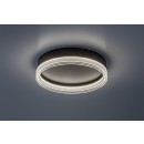 Rabalux 71478 LED Deckenleuchte Seraphiel | 18W integrierte LED-Quelle | 1110lm | 3000-6500K | Fernbedienung | Dimmer | schwarz