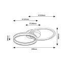 Rabalux 71479 LED Deckenleuchte Seraphiel | 38W integrierte LED-Quelle | 3100lm | 3000-6500K | Fernbedienung | Dimmer | schwarz