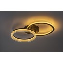 Rabalux 71479 LED Deckenleuchte Seraphiel | 38W integrierte LED-Quelle | 3100lm | 3000-6500K | Fernbedienung | Dimmer | schwarz