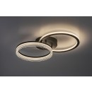 Rabalux 71479 LED Deckenleuchte Seraphiel | 38W integrierte LED-Quelle | 3100lm | 3000-6500K | Fernbedienung | Dimmer | schwarz
