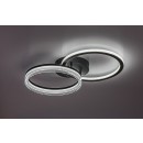 Rabalux 71479 LED Deckenleuchte Seraphiel | 38W integrierte LED-Quelle | 3100lm | 3000-6500K | Fernbedienung | Dimmer | schwarz