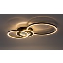 Rabalux 71485 LED Deckenleuchte Lureo | 24W integrierte LED-Quelle | 1580lm | 3000-6500K | Fernbedienung | Dimmer | schwarz